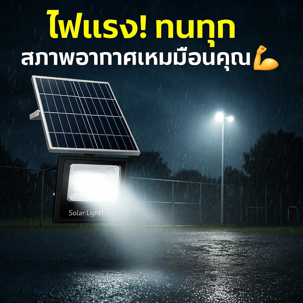 ไฟโซล่าเซลส์ ไฟแรงทนทุกสภาพอากาศ